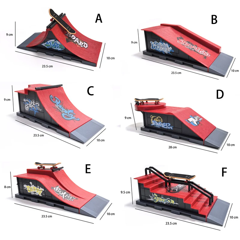 【Trending Now】 Finger Skatepark Set Professional Tech Practice Deck Platform Stunt Finger Skateboard DIY Assemble Ramp Park Kits Toys For Kids.