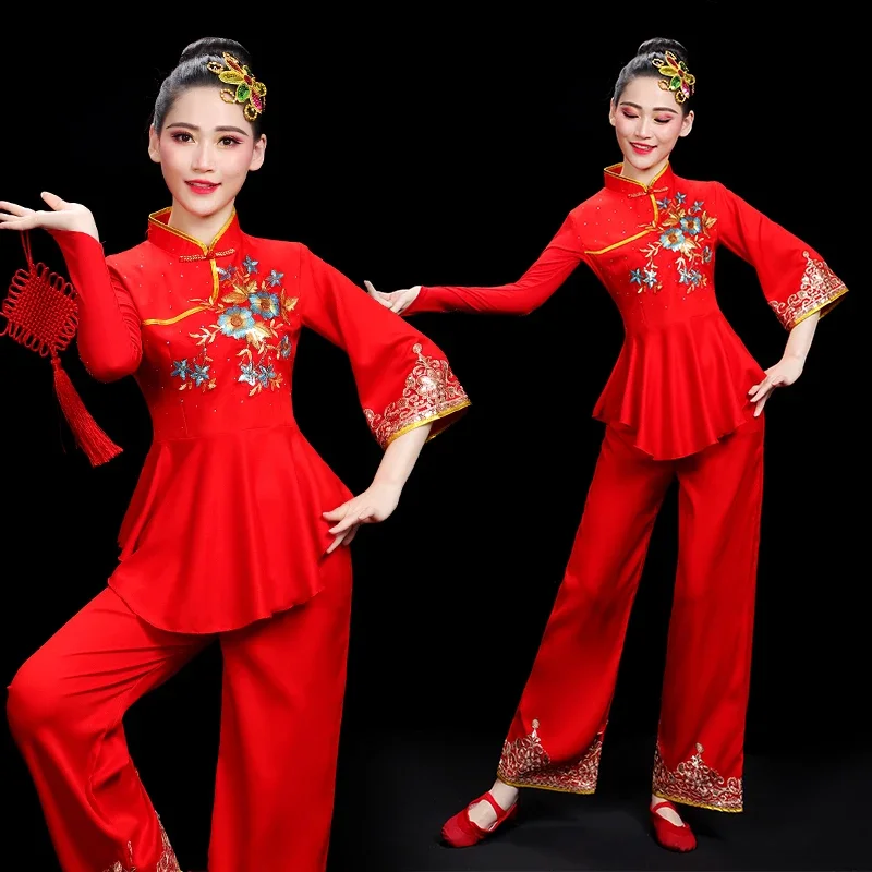 

Семейные танцевальные костюмы Янко, традиционное восточное платье ханьфу, элегантное фольклорное танцевальное выступление