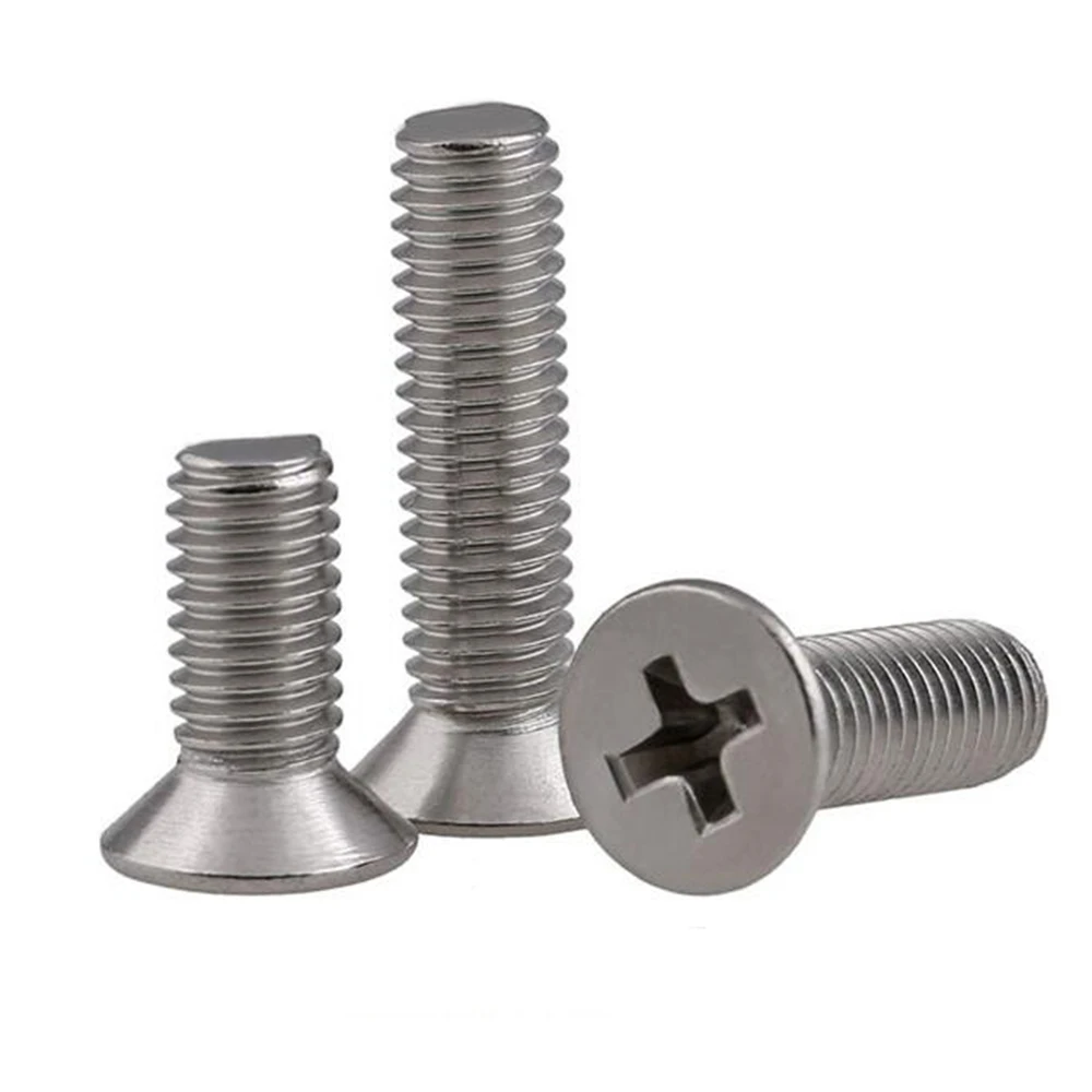 Details about   M3 M4 M5 Flat Head Phillips Self Tapping Screws 304 Stainless Steel Wood Screws 