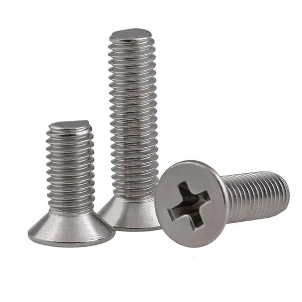 304ステンレス鋼皿プラスネジ フィリップス皿ネジm5 8 10 12 16 25 30 40 50 100ミリメートル Flat Head Screw Phillips Screwshead Screw Aliexpress