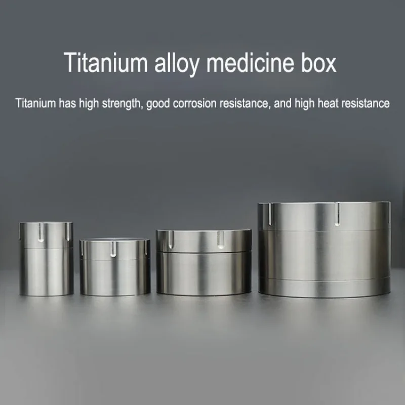 Durable Titanium Alloy Waterproof Medicine Storage Canister
