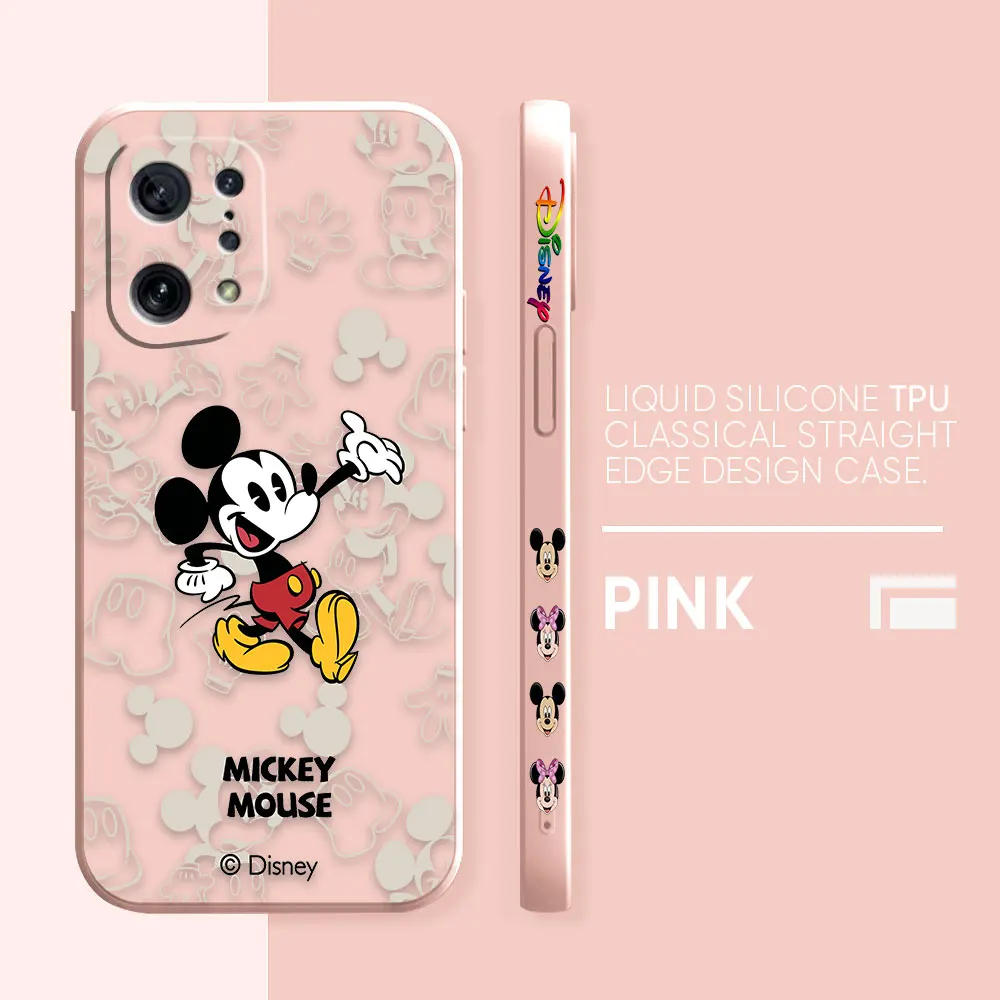 thumbnail image 1 of Case For OPPO FIND X6 X3 REALME X7 X50 RENO 2 4Z 4 6 Lite 5Z 5F 4G 5G PRO Liquid Silicone Case Funny Mickey Minnie Mouse, 1 of 5
