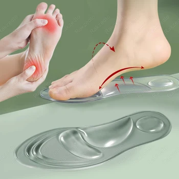 Solette ortopediche in silicone medico per scarpe da donna Solette di supporto per arco plantare per fascite plantare Cuscinetto per scarpe in gel per massaggio ai piedi 1