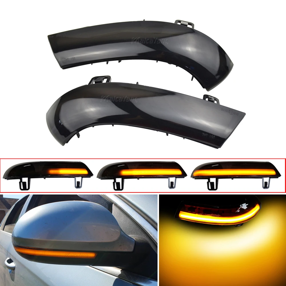 

LED Side Wing Rearview Mirror Dynamic Indicator Blinker Flowing Turn Signal Light For VW GOLF 5 MK5 Jetta Passat B5.5 B6