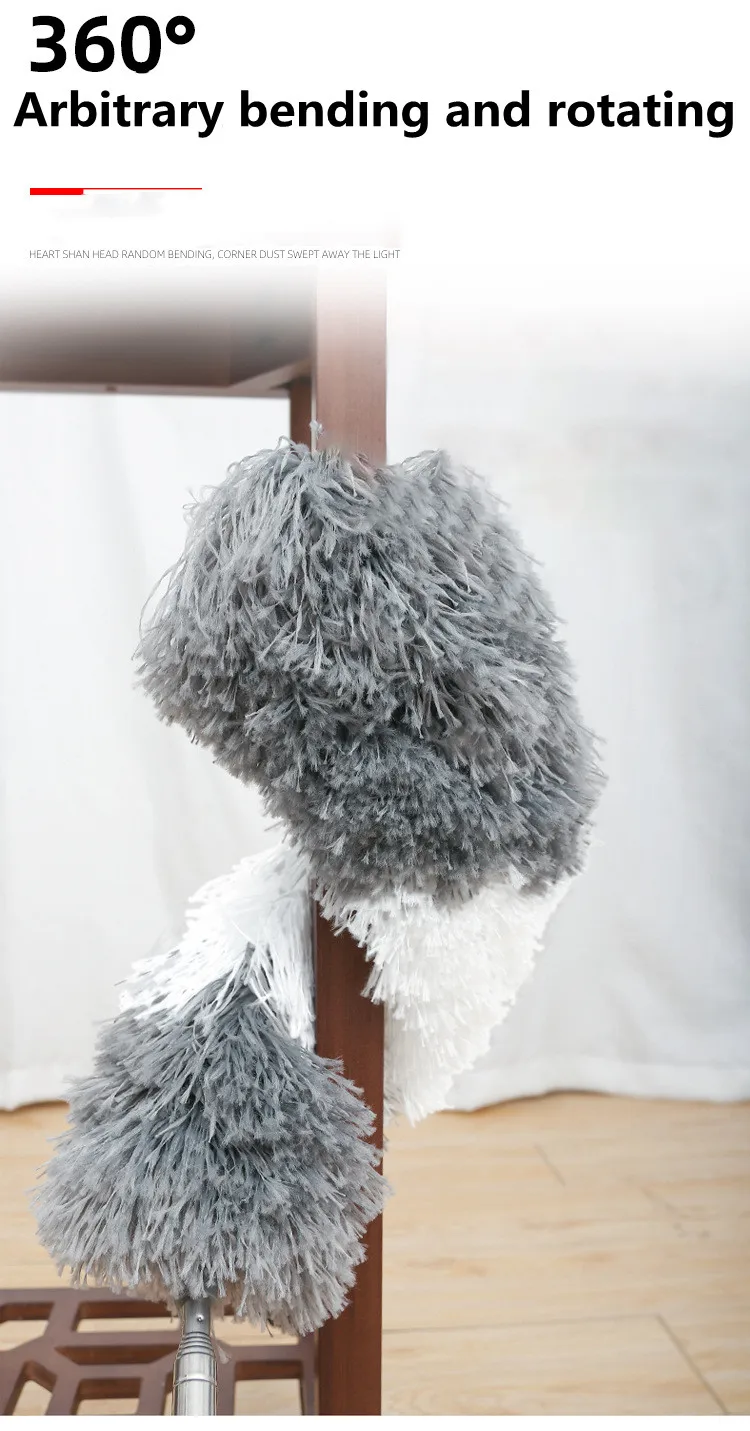 Unique Store Plumeau Télescopique Extensible Avec Manche Télescopique