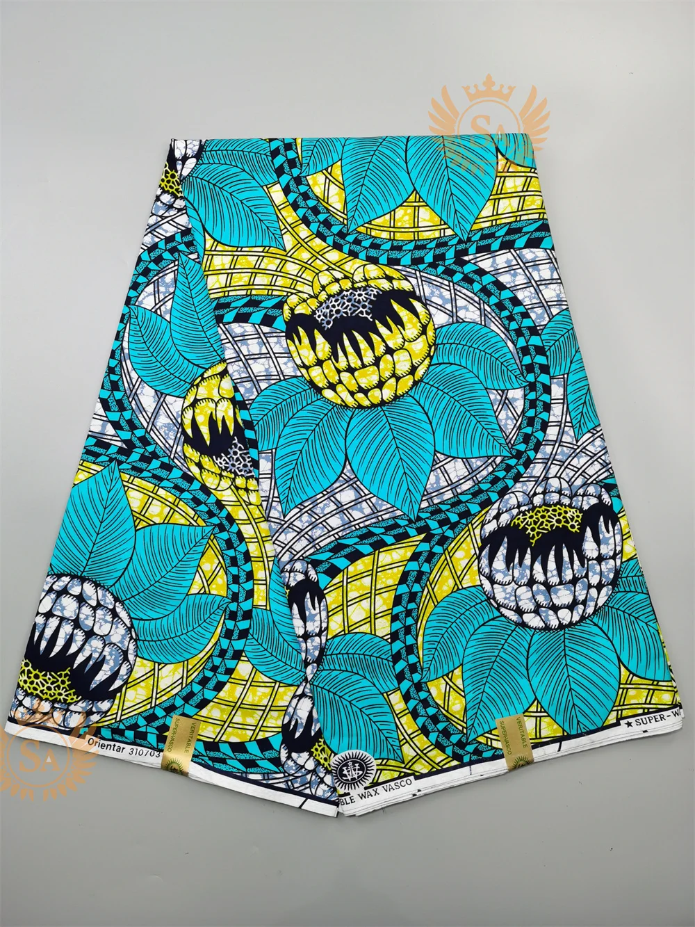 2021 New High Quality African Super-W Real Wax Fabric Soft 6 Yards Pagne Wax Ankara Nigerian Cotton Textile Fabric 35 2021 New High Quality African Super-W Real Wax Fabric Soft 6 Yards Pagne Wax Ankara Nigerian Cotton Textile Fabric