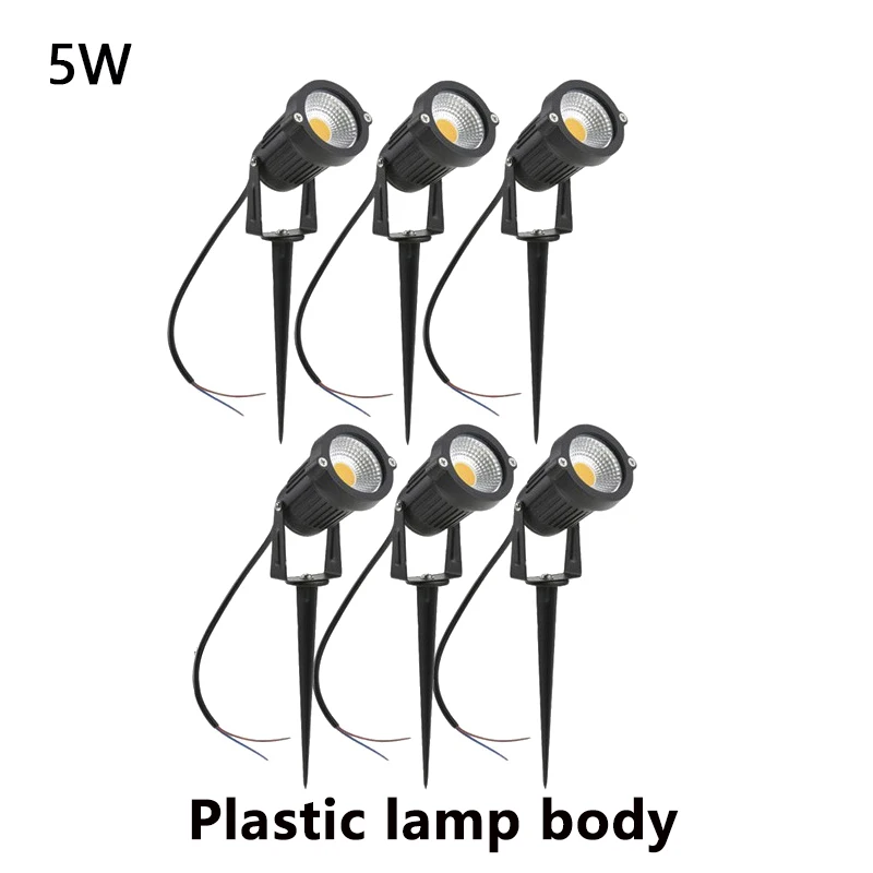 4-10PCS Outdoor Waterprof LED Garden Lights Lawn Lamp 220V110V12V24V 5W Landscape Spike Bulb Garden Path Lawn Lamp Spotlights