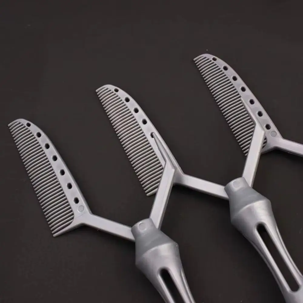 3pcs/set New Hair Cutting Perm Comb Plastic Grey Barber Shop Hair Perm Comb Hairdressing Combs Barber Accessories