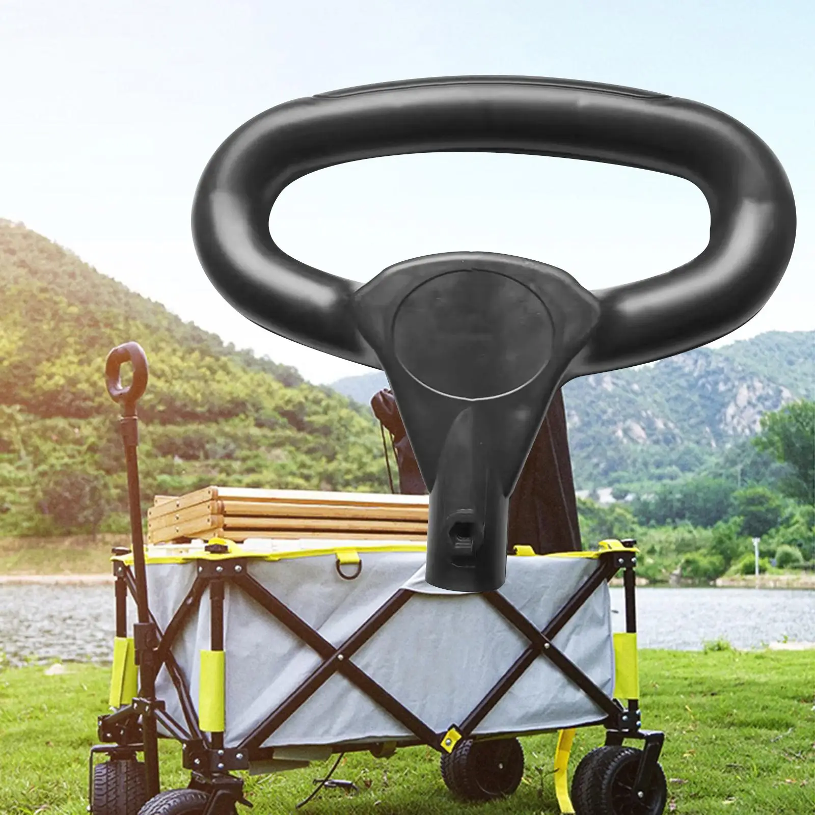 Wagon Cart Push Handle, Trolley Handle Adults Portable Parts Hand Truck Handle, for Camping Wagon, Beach, Shopping Carts