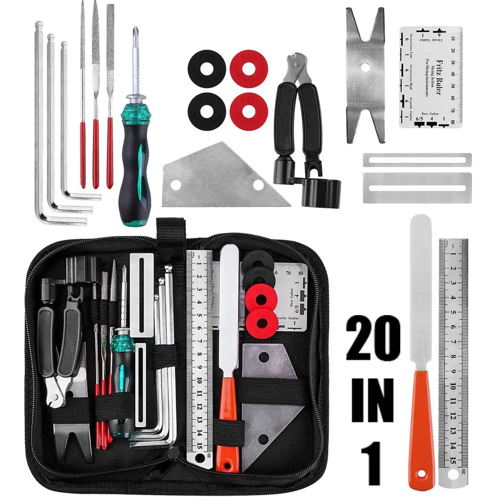 

Musical Acoustic Fret Sanding File Tuning Wrench Guitar Tools Kits Repairing Set Maintenance Tools 3 in 1 String Winder