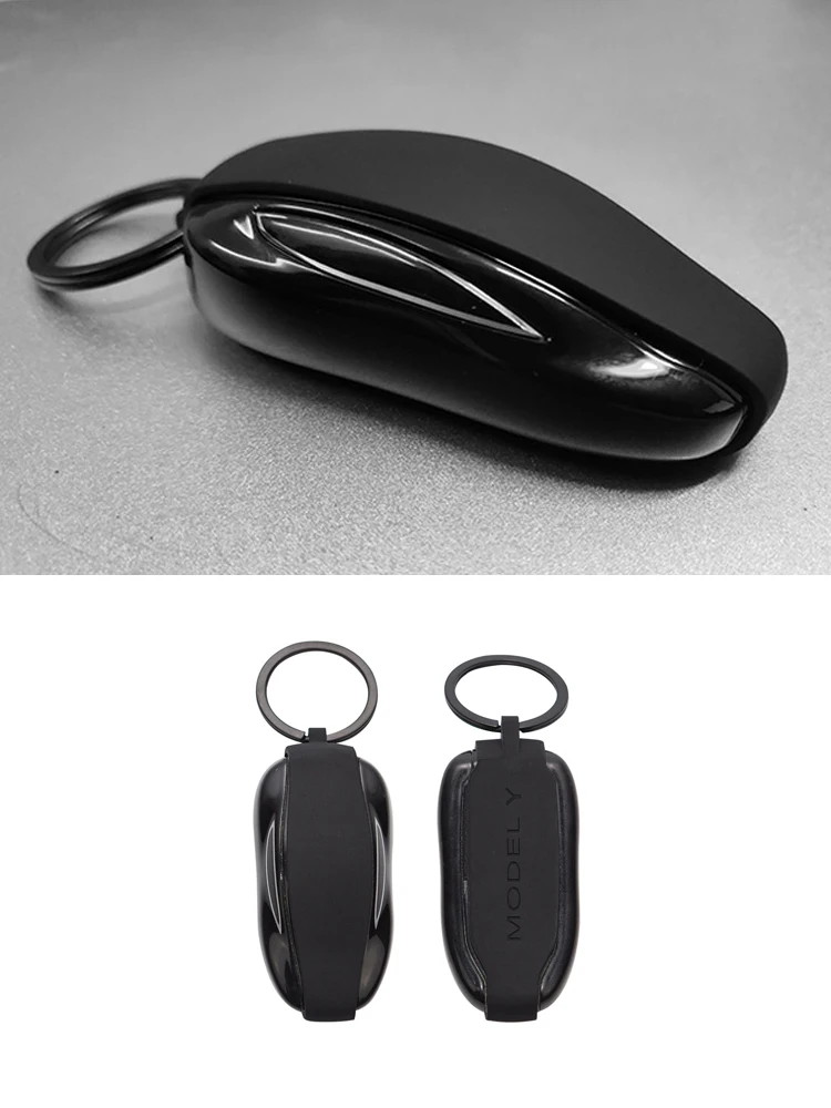 Car Key Fob Case Silicone Cover for Tesla Model 3 Y S X Bikini with Metal Keycha