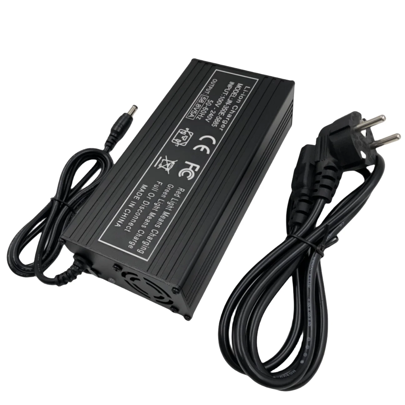 Battery Charger Fast Charger Battery Charger Adapter 58.8V5A Battery Charger For 14S 52V/48V Li-ion Battery lithium battery With cooling fan fast charger Metal Shell