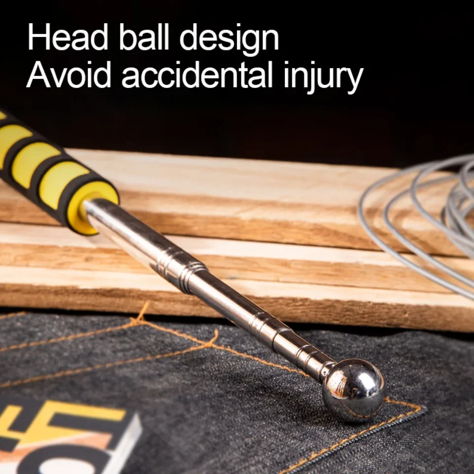 Description Picture 4 of itemDeli Adjustable Empty Drum Hammer Stretchable Ground Testing Tools Multi-functional Household Telescopic Self Defense Hammer