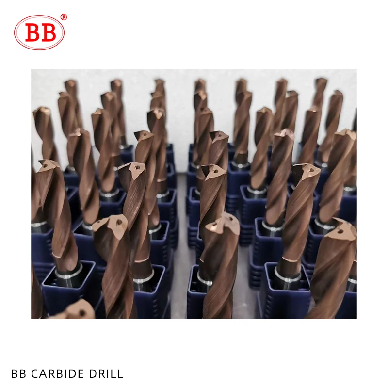 BB 카바이드 드릴, 외부 내부 냉각 기능, 내부 관통 냉각수 구멍, 평행 섕크, 3.1mm, 16mm 코팅 CNC 공작 기계, 5xD