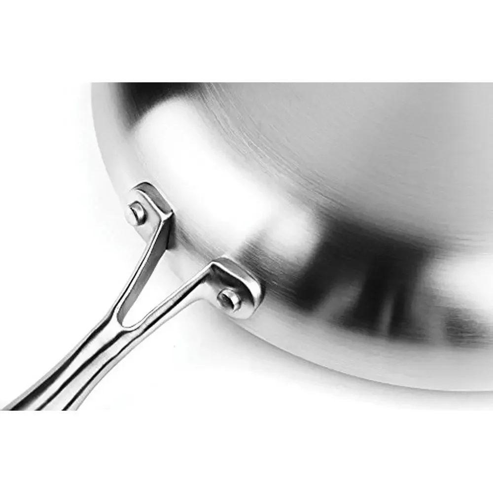 14-Piece Stainless Steel Cookware Set Stratanium Nonstick Coating Induction Ready Healthy Cooking with Long-Lasting