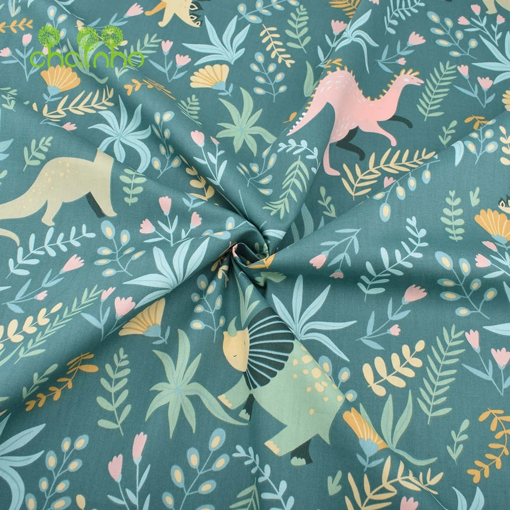 Chainho,Printed Twill Weave Cotton Fabric,Patchwork Cloth,DIY Sewing Quilting Material,8 Designs Floral Series,2 Sizes,15C166