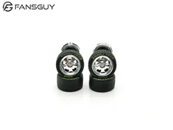 1Set 10.80mm Alloy Car Wheels with Removable Tires - Gilded/Silver Finish (SSC-BG Silvering 1)