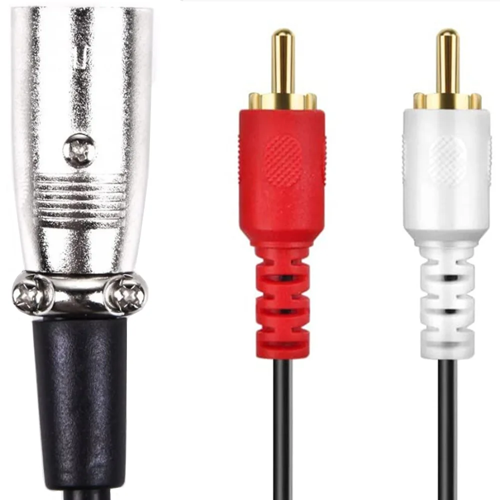 RCA ̺  ̺ 2RCA-XLR Canon Male 0.3/1.5/3m, ũ Ŀ  ܼ  XLR ̺ Ŀ