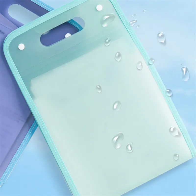 A4 File Folder Large Capacity Portable Organ Bag Folder Document Storage Student Exam Paper Bill File Sorting Organizer Case