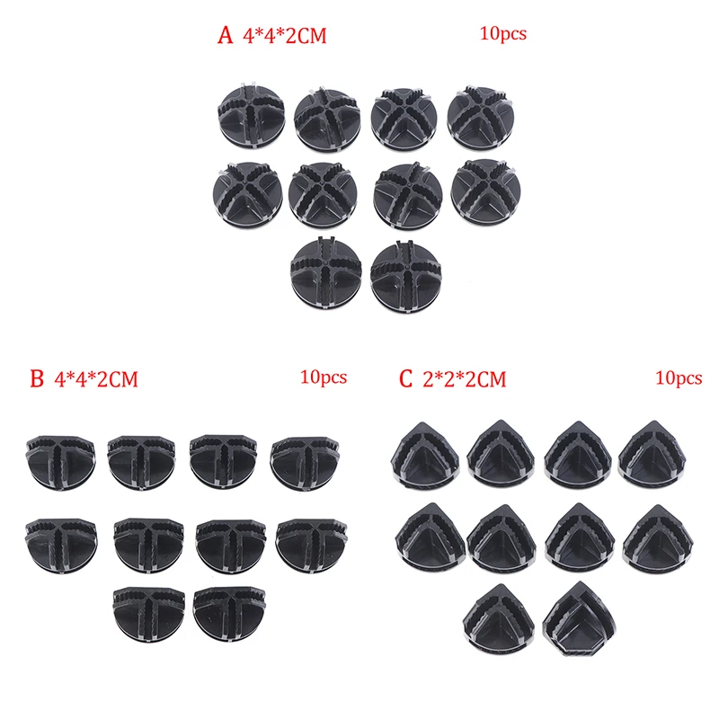 Connecteurs de cube de fil ABS pour étagères de rangement, classeur modulaire, fermoir de boîte d'armoire, clip de structure, paquet de 10 pièces