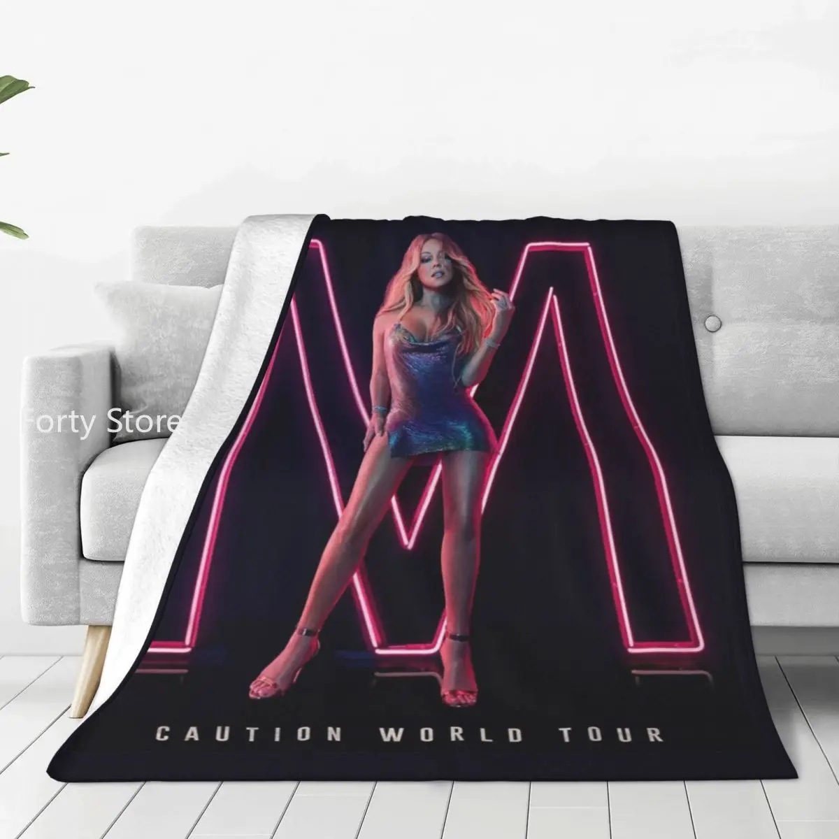 

Mariah Carey Flannel Blanket American Songwriter Singer Super Soft Throw Blanket for Travel Office Bedspread Sofa Bed Cover