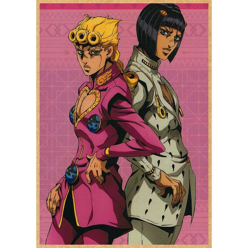 Vintage Anime Canvas Wall Art: JOJO's Bizarre Adventure Poster - Kawaii Room Decor
