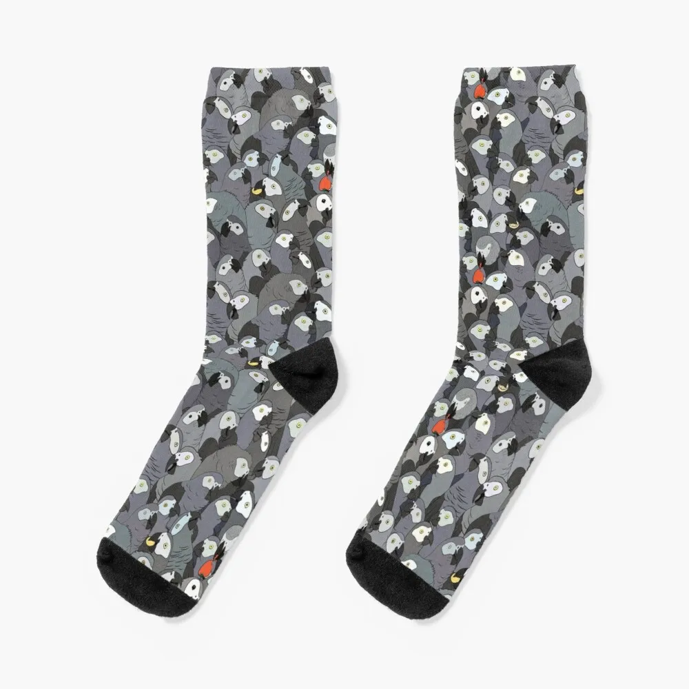 

Seamless African Grey Parrot Pattern Socks Compression Socks Women