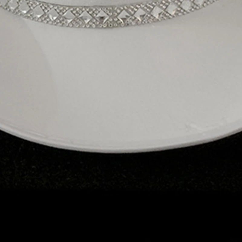 Rhinestone Women Bride Letter Cowgirl Hat Wide Brim Bridal Western Shinning White Fedora Hat Photoshoot Supplies Cowgirl Hats