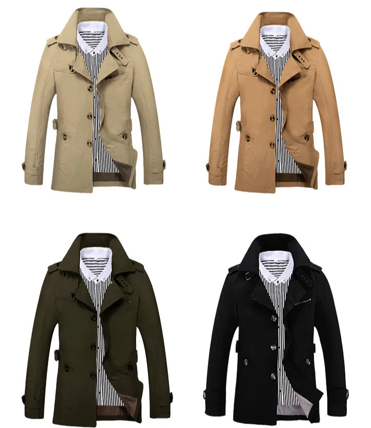 Business Mens Cotton Coat