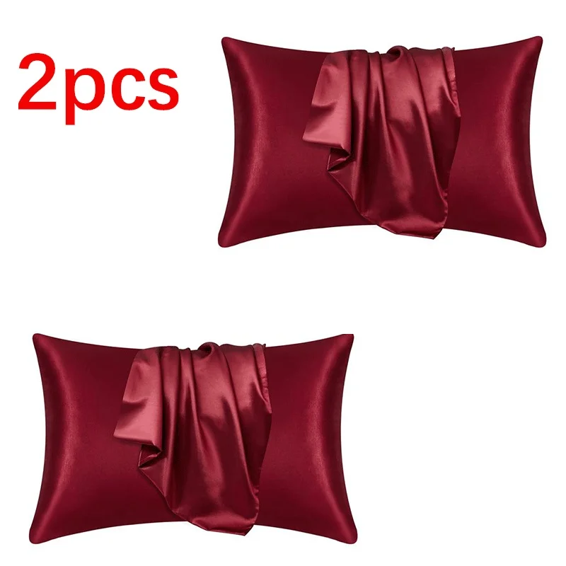 Luxurious Silk Satin Pillowcase - Hair & Skin Beauty Collection, Set of 1 or 2 Pillow Covers