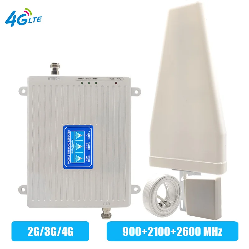 Трехдиапазонный усилитель 2G 3G 4G GSM 900 UMTS 2100 LTE 2600 ретранслятор сигнала сотового
