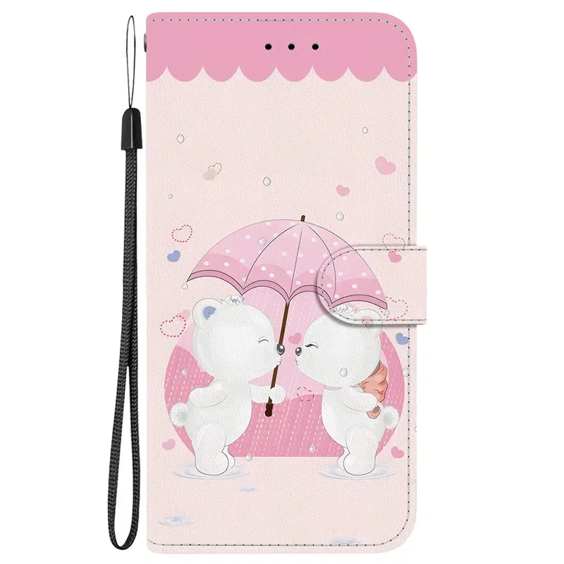 Premium Flip Wallet Leather Case with 3D Pattern and Magnetic Stand - Cute Design 2025 Edition