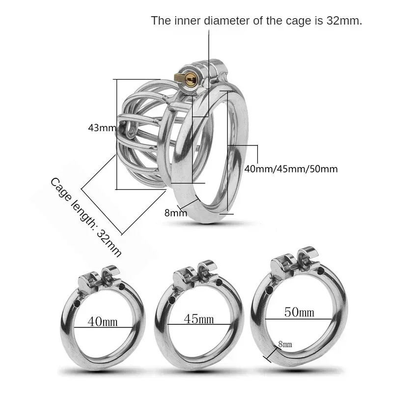 Metal Chastity Cage Male 2 Type Cock Cage Penis Ring Masturbation SM Gay Chastity Devices Adult Sex Toys For Men penis chastity cage,chastity lock sex toy,chastity cage accessory