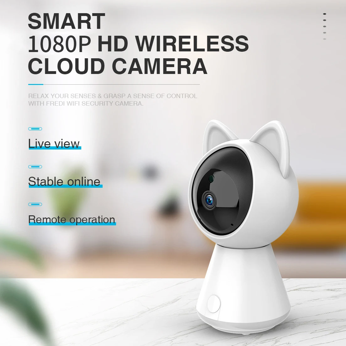 Indoor HD 1080P cat wireless camera home WiFi remote camera voice intercom baby caregiver surveillance camera 1080p hd hot link remote surveillance camera recorder wifi wireless networks camera gk99