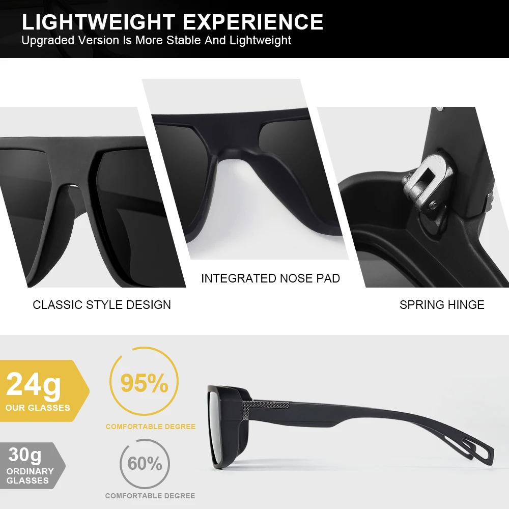 CRIXALIS Classic Square Polarized Fashion Sunglasses