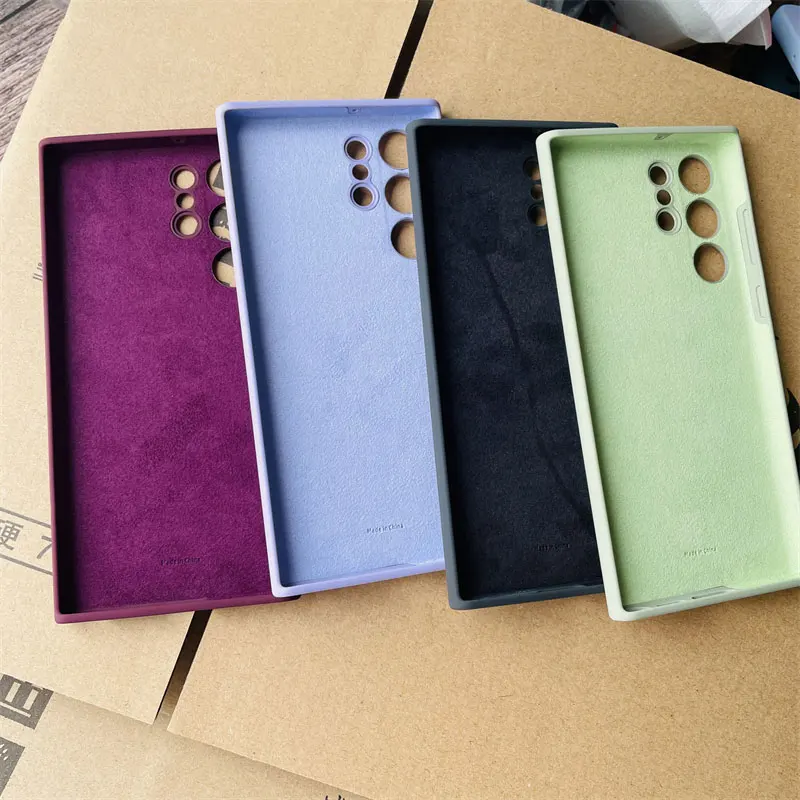For Samsung Galaxy S22 Ultra 5G Liquid Silicone Case SilkySoft-Touch Finish Back Protective Cover for Galaxy S22Ultra Phone Case