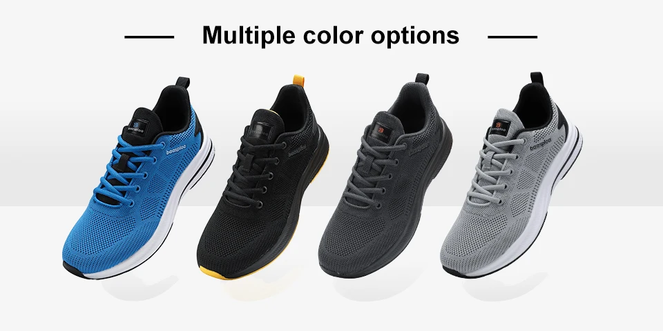 Baasploa Herren-Laufschuhe, atmungsaktive Freizeit-Sneaker aus Mesh, zum Schnüren, bequem, leicht, Sportschuhe, rutschfest, für den Außenbereich – Detail 3