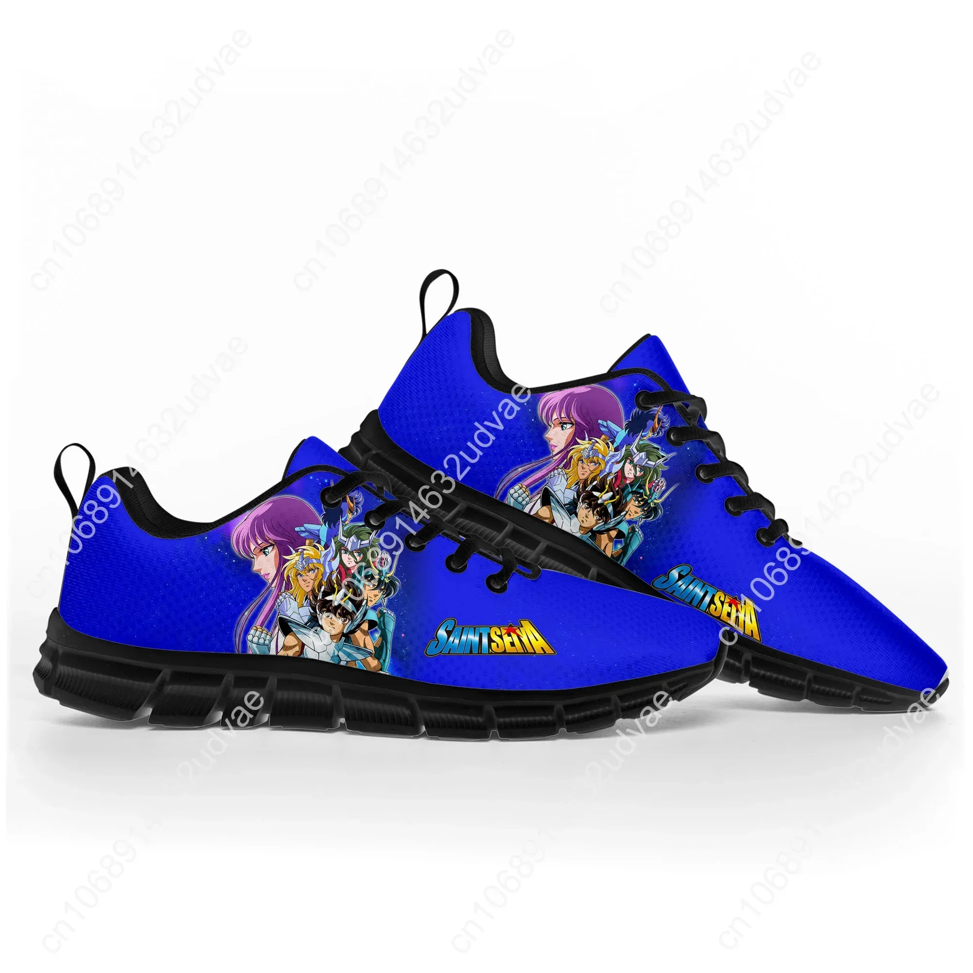Cartoon Saint Seiya Comics Sports Shoes Mens Womens Teenager Kids Children Sneakers Custom High Quality Couple Black Casual Shoe