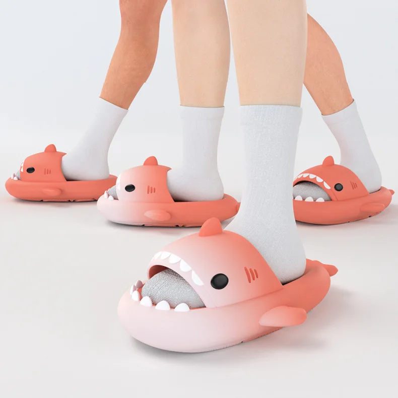 Cute Shark Slides - Non-Slip Summer Slippers For Men & Women, Open Toe, Quick Dry EVA Material