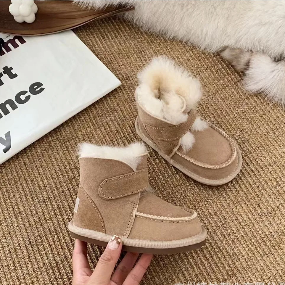 

2023 New Neutral Kids Toddler Slippers Tazz Baby Snow boots Chestnut Fur Children Classic Ultra Mini Winter Boot