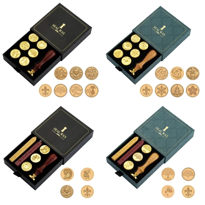 

Wax Stamp Head with Handle Seal Gifts Box for Card Letter Envelopes Package