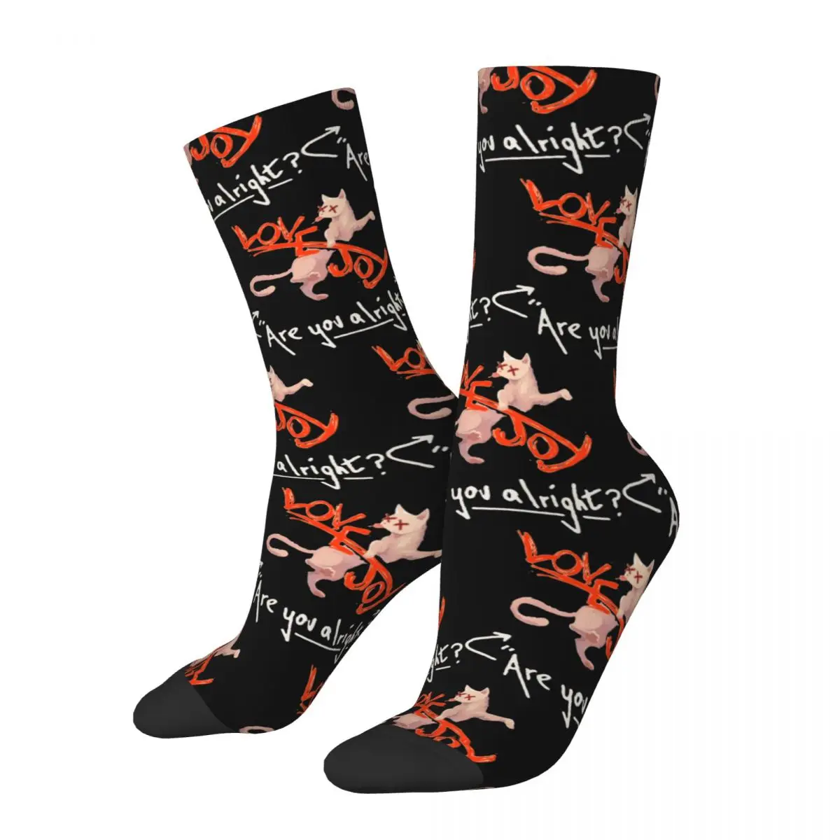 

Casual Lovejoy Band Are You Alright (3) Sports Socks Polyester Long Socks for Women Men Non-slip