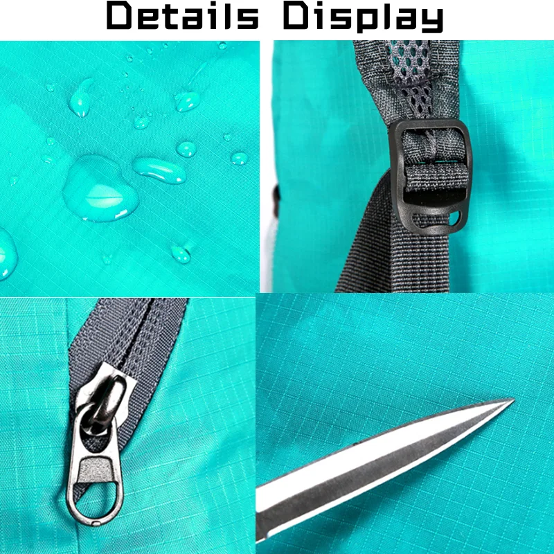 Outdoor Neutral Waterproof Foldable Backpack Large Capacity Portable Camping Hiking Day Bag Runing Ultra Light Folding Bag
