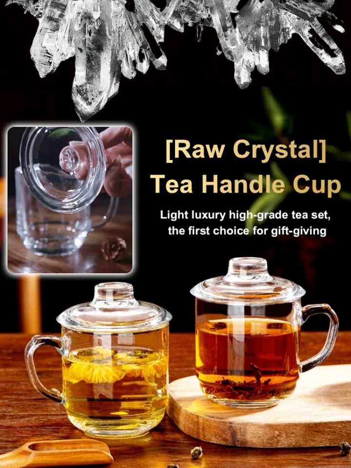 Tazza da Tè in Vetro con Infusore e Coperchio - 400ml