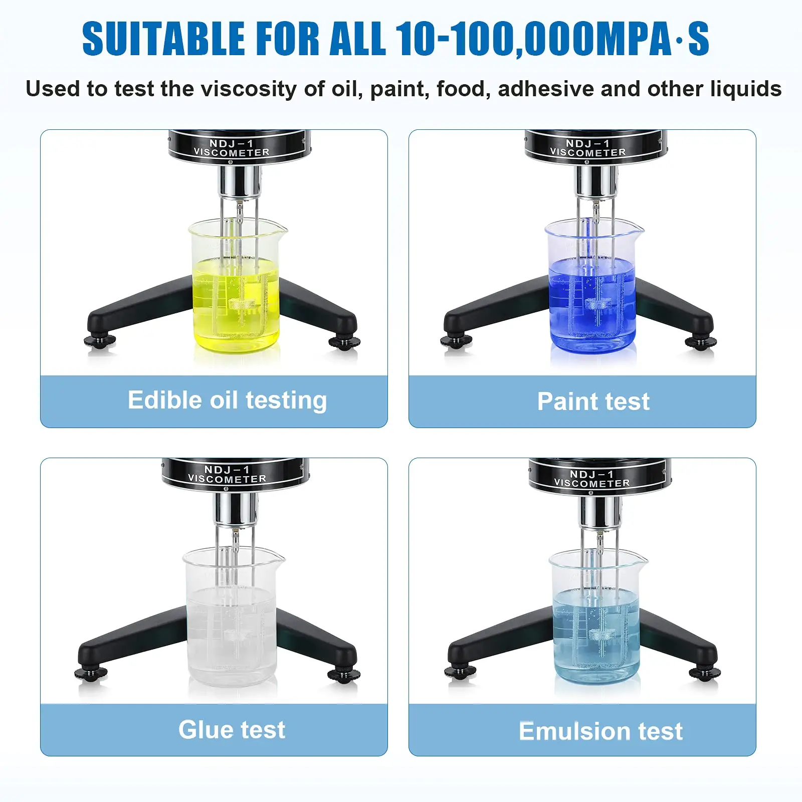 Rotary Viscometer Viscosity Tester 10-100,000mPa·s Fluidimeter Meter Newton Liqu