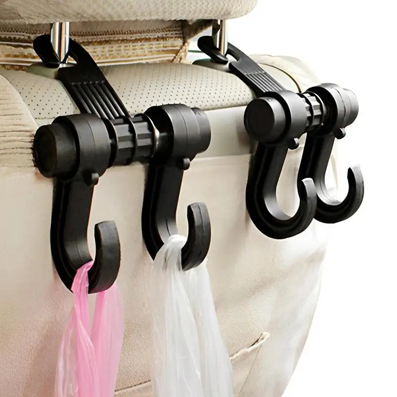 

Portable Auto Seat Hanger Purse Bag Organizer Holder Car Back Seat Double Hook Auto Headrest Hanger Clothes Purse Bag Organizer