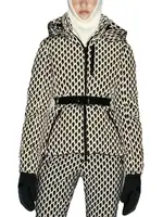 Women's Winter Hooded High Waist Padded Sport Parkas Coats with Belt Female Elegant Thick Warm Pockets Windproof Skiing Jackets 1