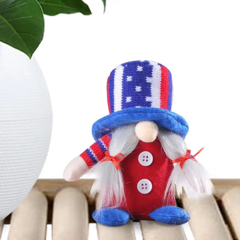 

4th Of July American Gnome US Independence Day Decoration Patriotic Memorial Day Gift