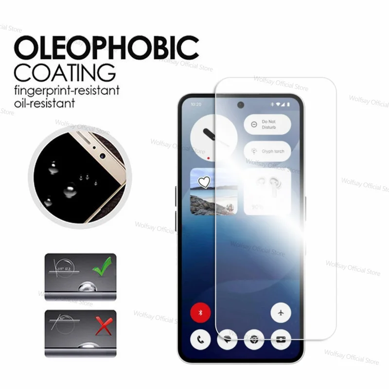 2/4PCS Screen Protector For Nothing Phone 3a Tempered Glass Nothing Phone 3a Full Glue Phone Protector Glass Nothing Phone 3a