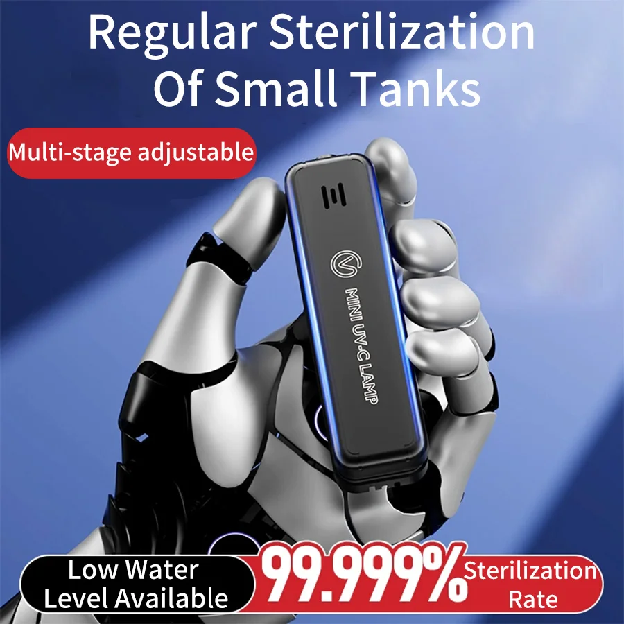 Aquarium UV Sterilization Lamp 220-240V 3W Submersible Digital display timing Eu Plug